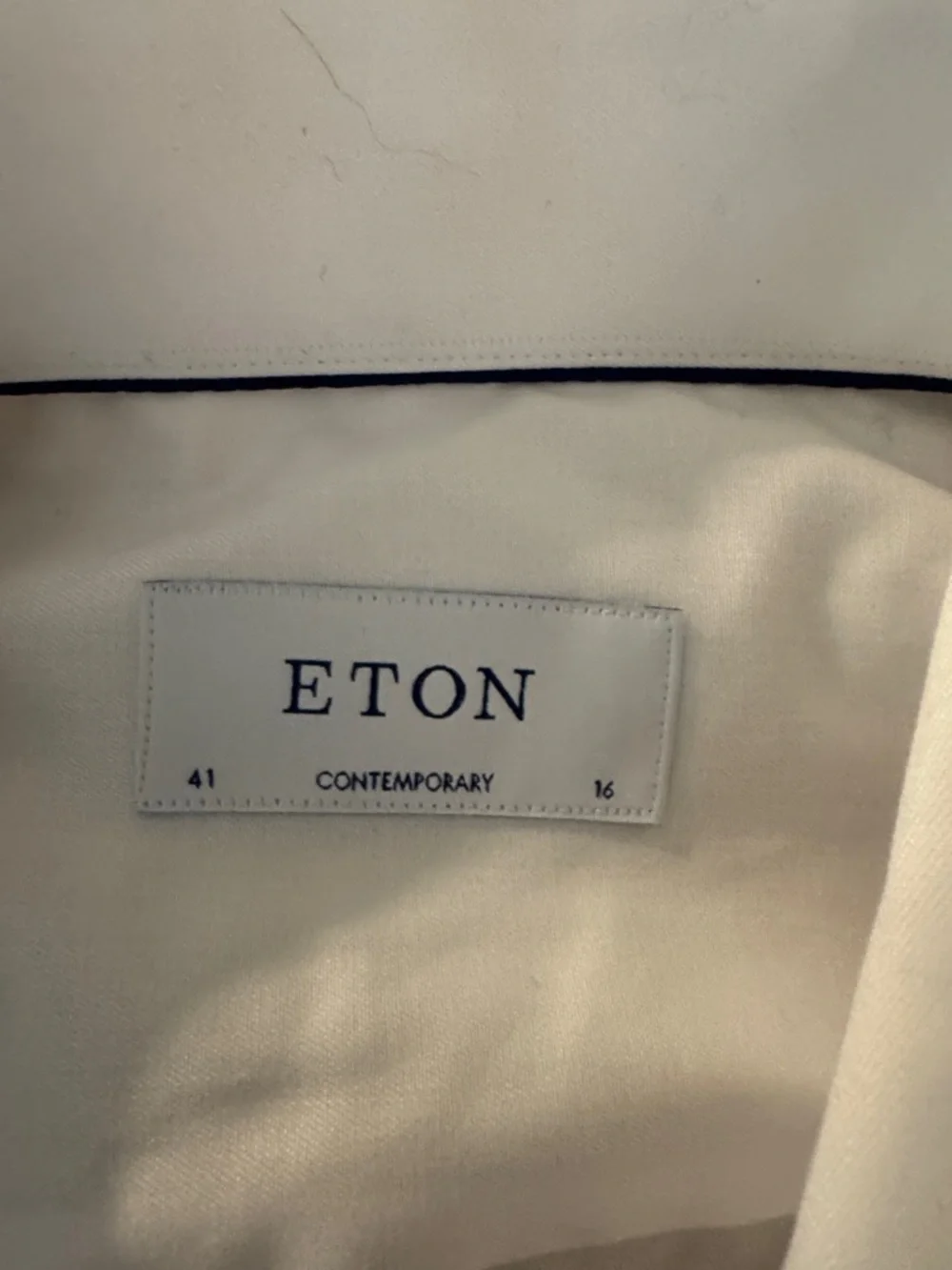 Eton White Men's Dress button up down Shirt - Spread Collar Tailored Fit NEW